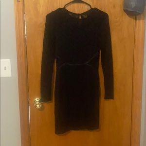 Black lace body on dress